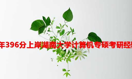 2020年396分上岸湖南大学计算机专硕考研经验分享