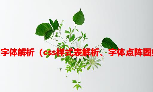 2万字硬核剖析网页自定义字体解析（css样式表解析、字体点阵图绘制与本地图像识别等）...