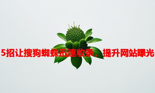 5招让搜狗蜘蛛迅速收录，提升网站曝光