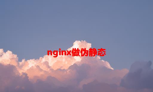 Nginx做伪静态