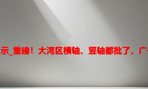 pygal横轴间隔显示_重磅！大湾区横轴、竖轴都批了，广州高铁进城也准了