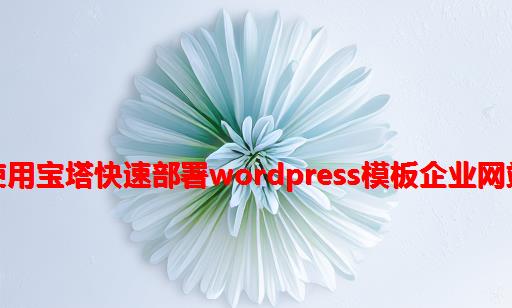 使用宝塔快速部署wordpress模板企业网站