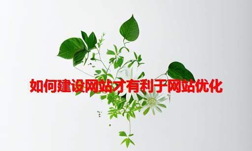 如何建设网站才有利于网站优化