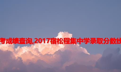 宿松长铺程集高中2021年高考成绩查询,2017宿松程集中学录取分数线（附2017高考成绩喜报）...