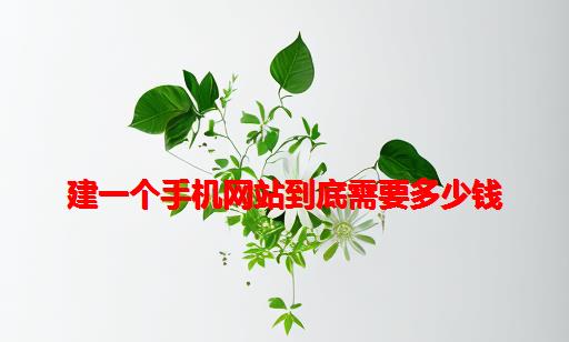 建一个手机网站到底需要多少钱