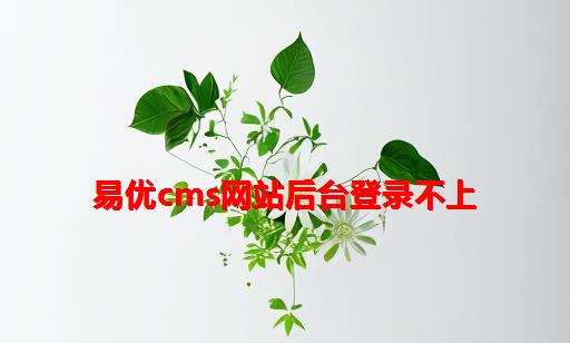 易优cms网站后台登录不上