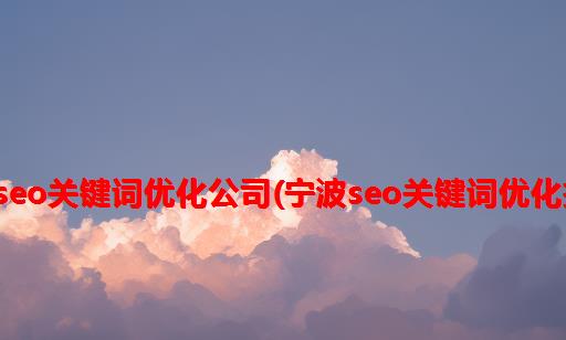 百度seo关键词优化公司(宁波seo关键词优化报价)