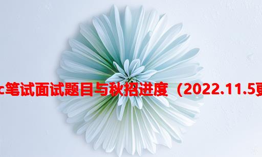 网上IC笔试面试题目与秋招进度（2022.11.5更新）