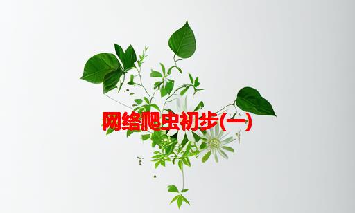 网络爬虫初步(一)